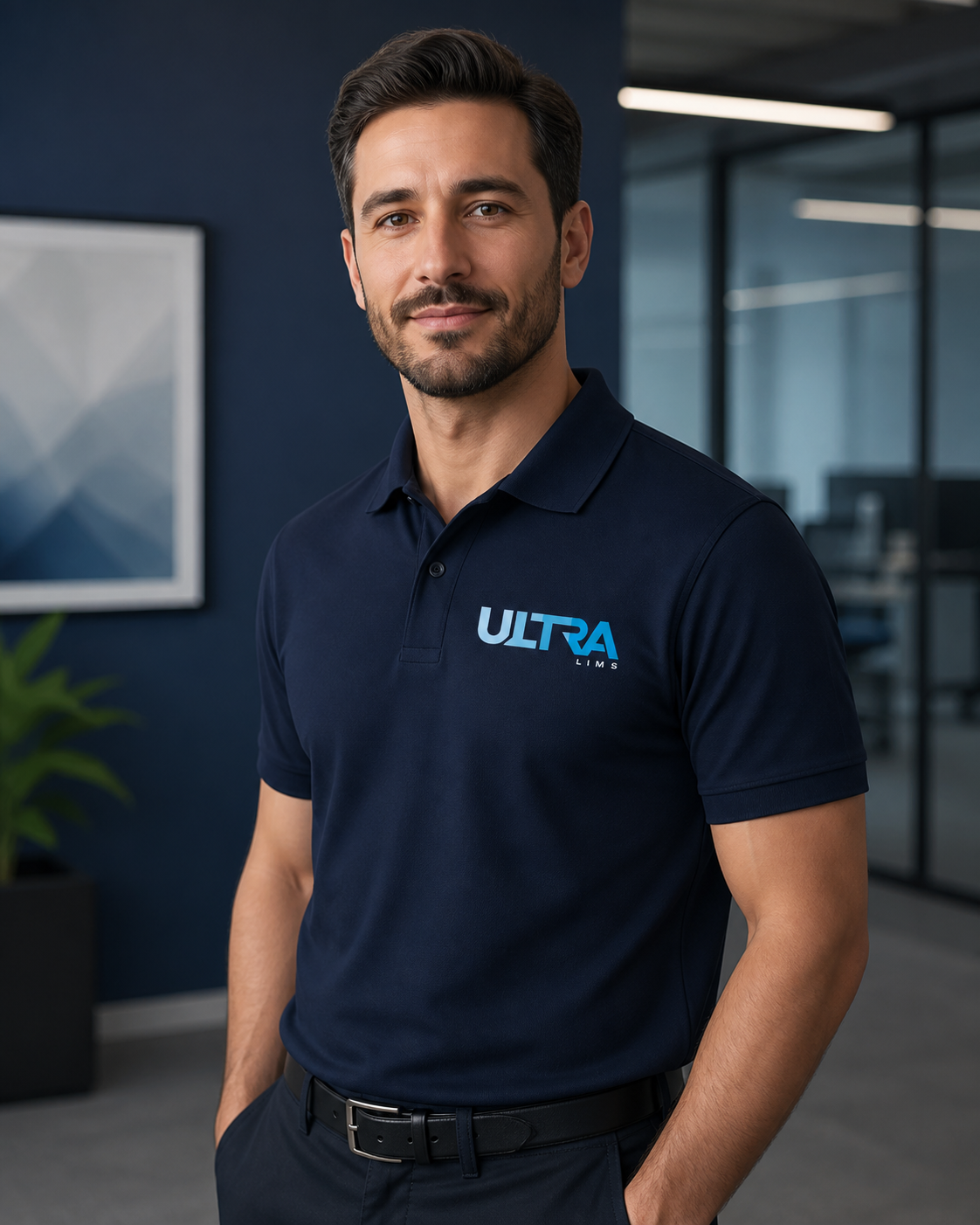 Uniforme com a marca UltraLIMS